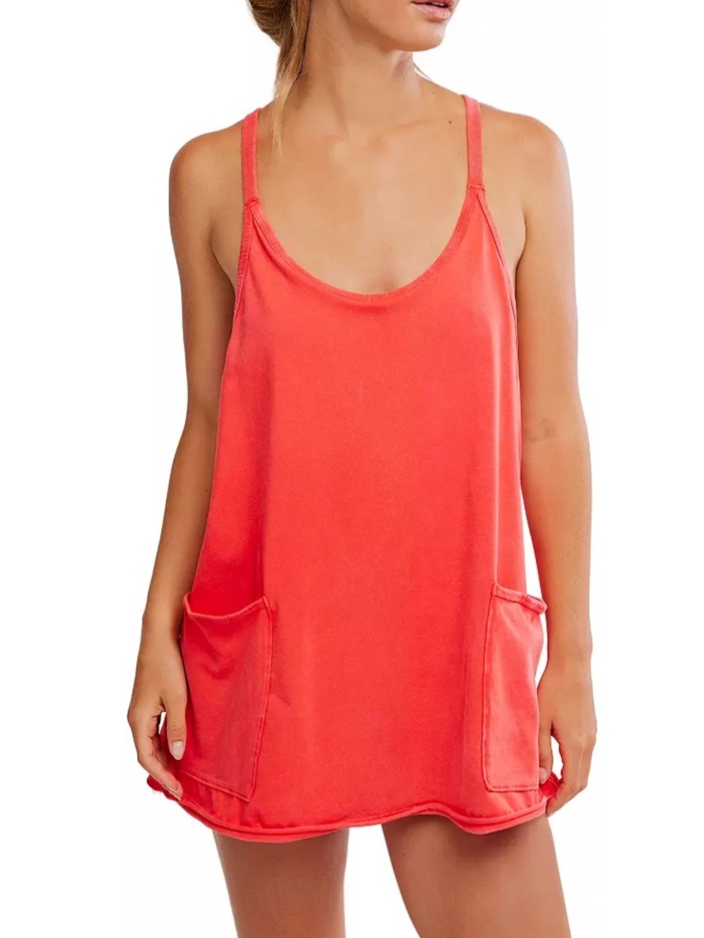 FP by Free People Movement Hot Shot Mini Dress in Grapefruit Size Small